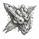 Asteroid tattoo design idea