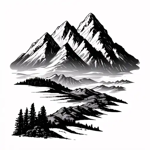 Mountains, Homeland, Allgäu tattoo design idea