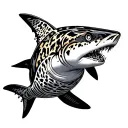 Leopard sharks tattoo design idea
