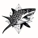 Leopard sharks tattoo design idea