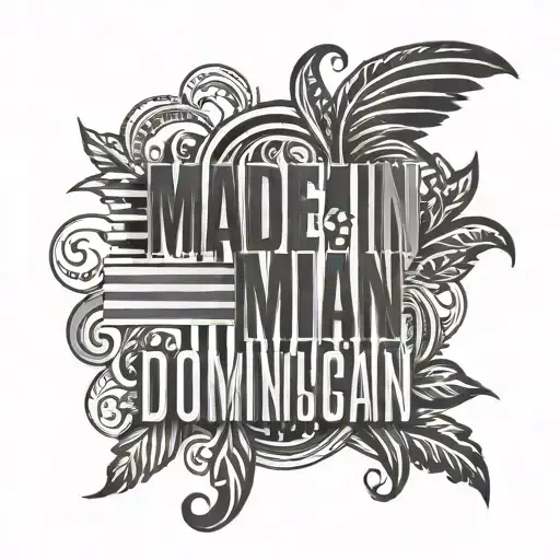 made in dominican bar code tattoo design idea