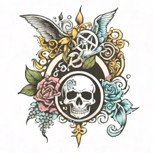 peace happiness spirituality and new beginning  tattoo design idea
