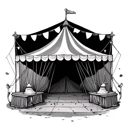 Circus Tent tattoo design idea