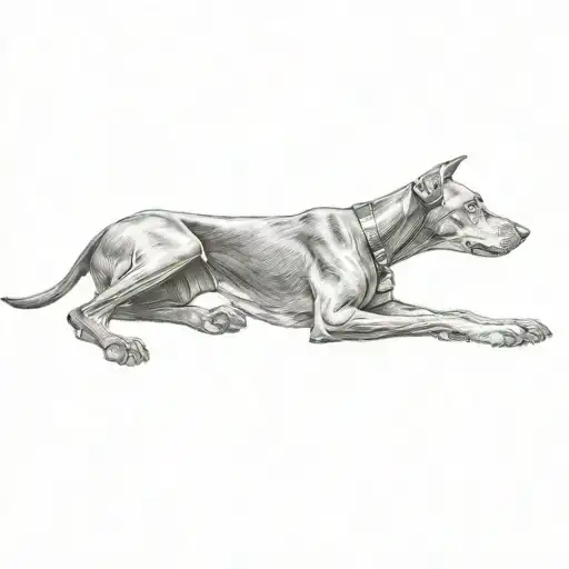 a doberman pinscher tattoo design idea