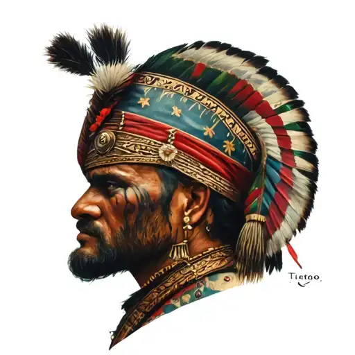 Zulu war tattoo design idea