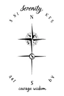 "serenity courage wisdom" compass navigation  tattoo design idea