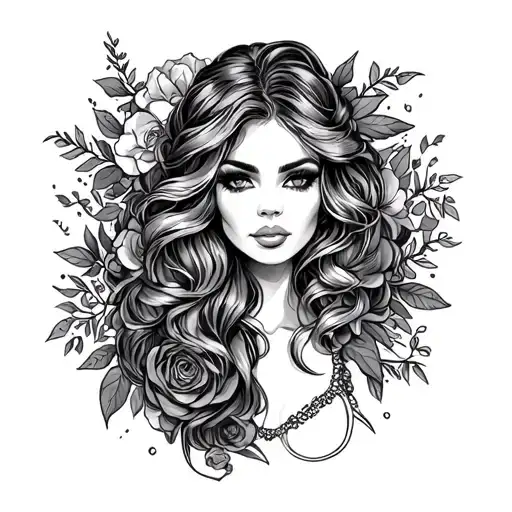 Hotwife tatto unfilled only marked tattoo design idea