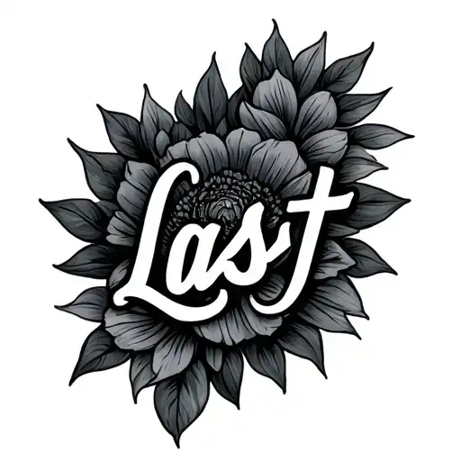 Last Name tattoo design idea