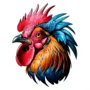 rooster head tattoo tattoo design idea