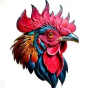 rooster head tattoo tattoo design idea