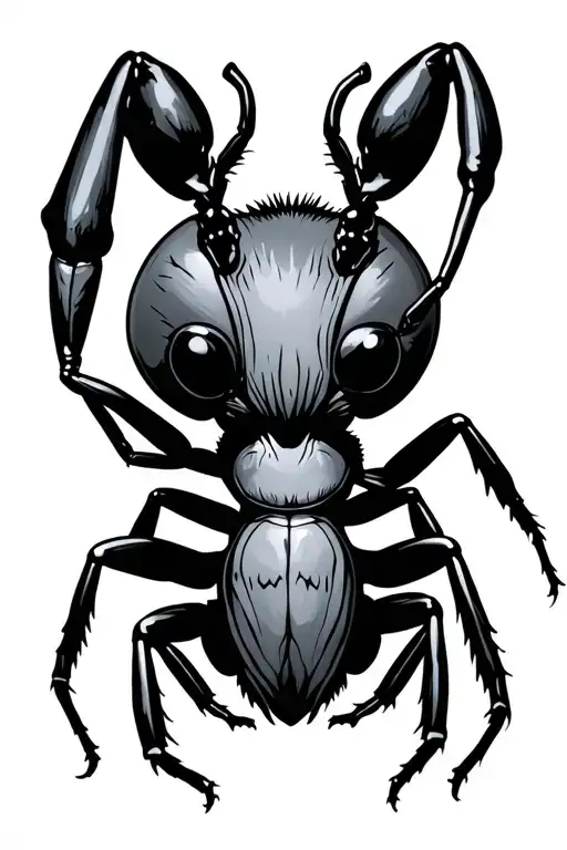 ant gothic style tattoo design idea