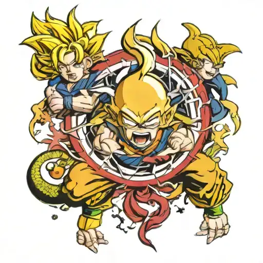 dragon ball z tattoo design idea