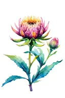 protea flower tattoo design idea