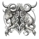 Gemini Taurus tattoo design idea