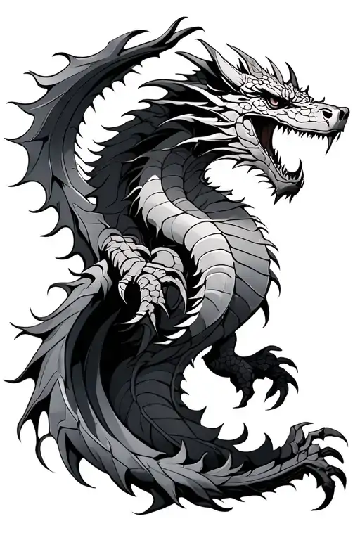 Norse Dragon tattoo design idea