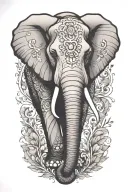 elephant tattoo design idea