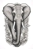 elephant tattoo design idea
