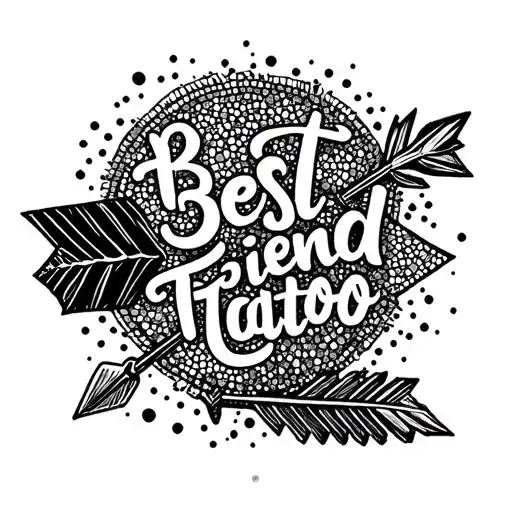 Best friend arrow tattoo design idea
