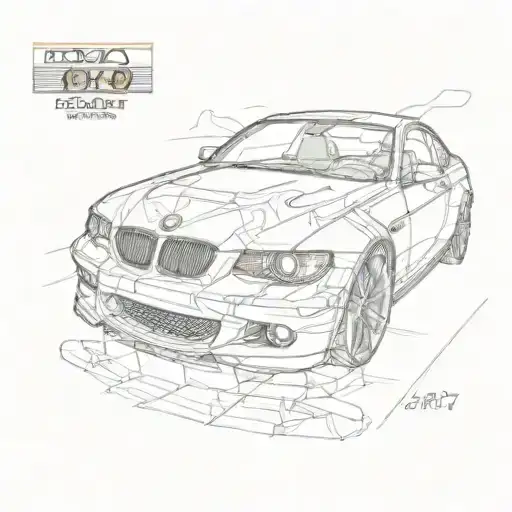BMW E92 tattoo design idea
