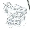 BMW E92 tattoo design idea