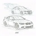 BMW E92 tattoo design idea