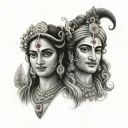 radha krishna tattoo design idea