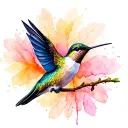 a hummingbird tattoo design idea