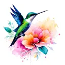 a hummingbird tattoo design idea