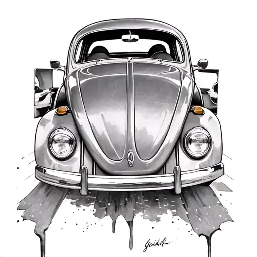 Volkswagen Beetle tattoo design idea
