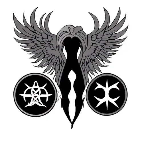 In memory of my daughter Kaylee and incorporating my two other daughters Cassandra and Ashley with protection symbols tattoo design idea