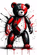 Broken Teddy Bear tattoo design idea