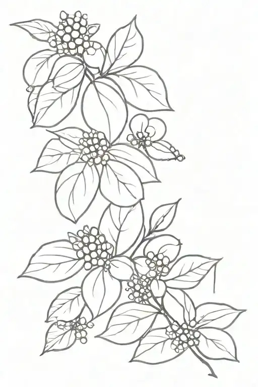 Lilac and Gooseberry tattoo design idea