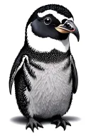 tribal baby penguin tattoo design idea