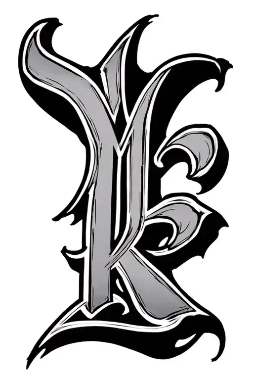 YMO4KA Lettering tattoo design idea