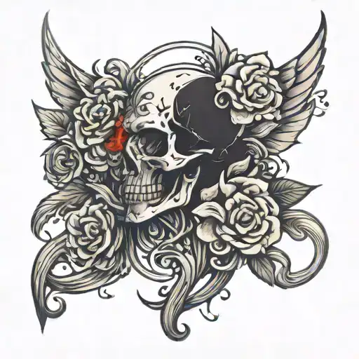 amor fati stoic concept tattoo design idea