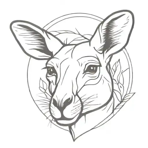 kangaroo banker tattoo design idea