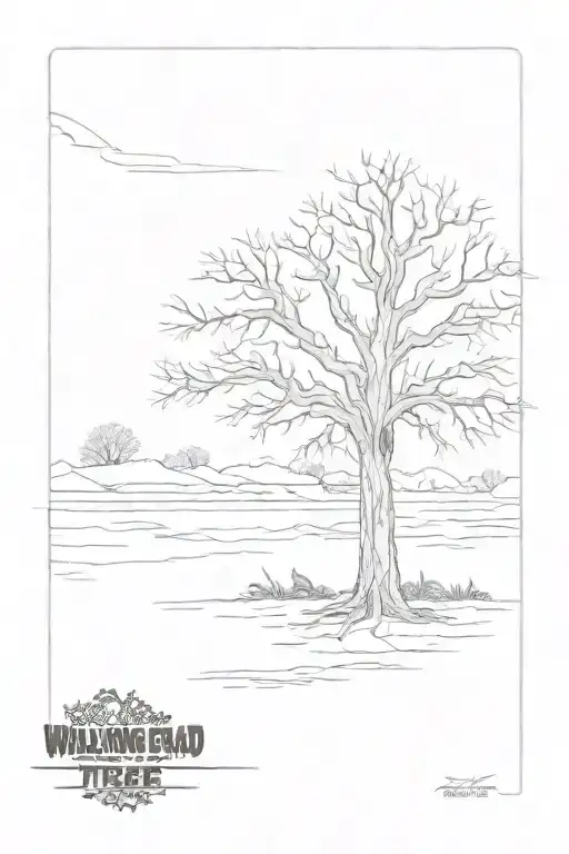 In season 8 episode 16 of the walking dead tree tattoo design idea