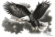 American eagle soaring tattoo design idea