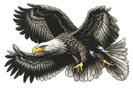 American eagle soaring tattoo design idea