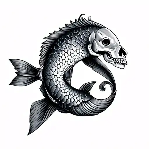 Deceased father tattoo that incorporates pisces and the date of birth and date of death tattoo design idea