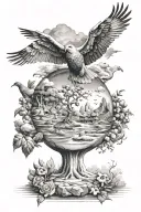 The 7 days of creation in the bible tattoo design idea