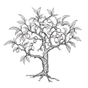 vine and fig tree tattoo design idea