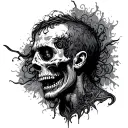 Dead brother with schizophrenia tattoo design idea