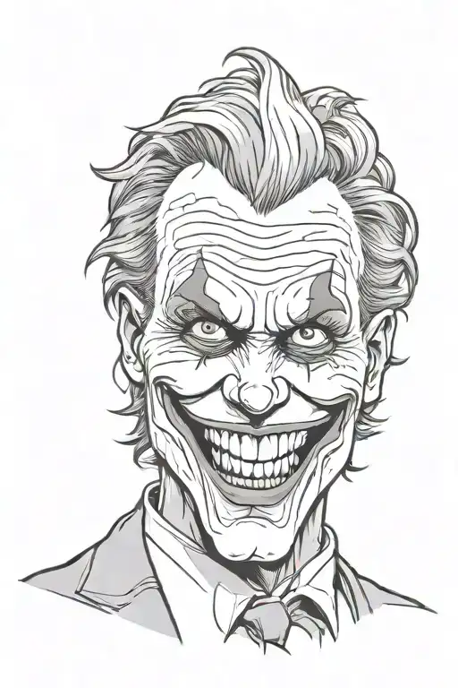 joker haha tattoo design idea
