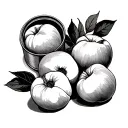 peaches in a can tattoo design idea