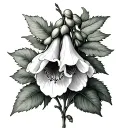 Foxglove tattoo design idea
