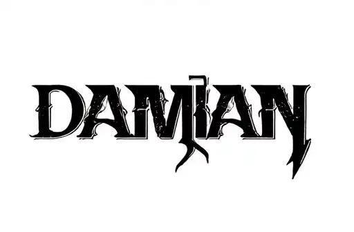 "DAMIAN" tattoo design idea