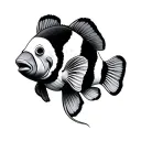 clown fish tattoo design idea
