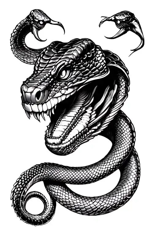 "cobra with a hood" of a cobra with a hood tattoo design idea