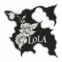 Lola written tattoo design idea
